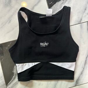 Vintage Mossimo y2k Black and White Cropped Tank Top